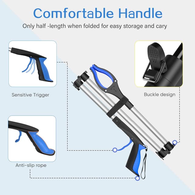 Detalle 1 de Foldable litter picker 91 cm grabber tool
