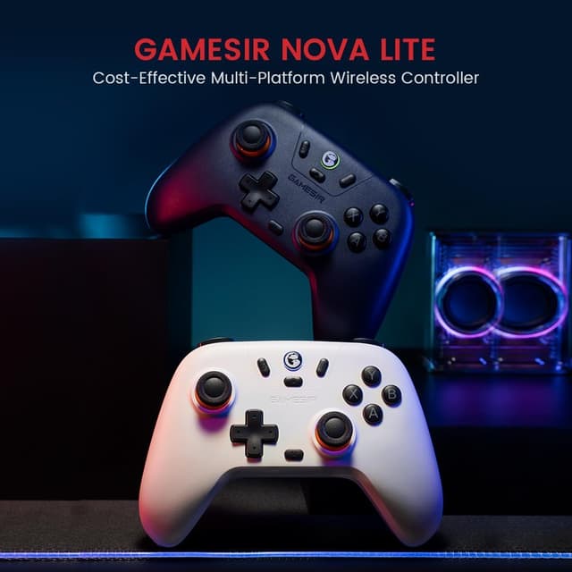 Detalle de GameSir Nova Lite Wireless Controller (T4 Nova Lite) – Tri-Mode Funk + Hall-Effekt Trigger & DualVibration für PC, Switch, iOS/Android