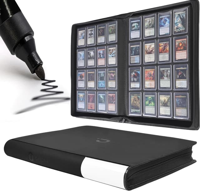 Detalle de Toploader Binder 16 Pocket (Model A) for 3"x4" Top Loaders – Classic Black, fits 640 cards