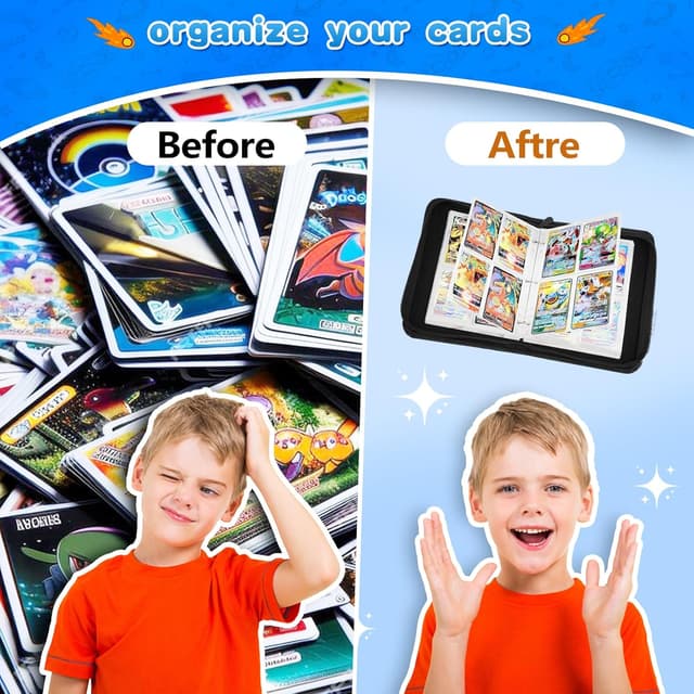 Thumbnail 3 de Sammelalbum Karten PU Leder 50 Seiten 400 Karten 📒