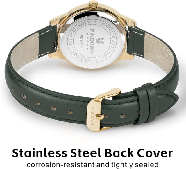 Detalle 1 de PINDOWS schlanke Damenuhr Quartz Gold