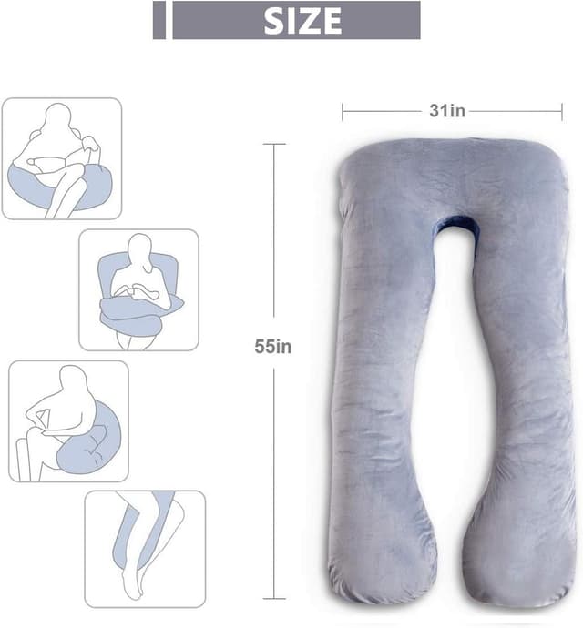 Detalle 2 de AS AWESLING Pregnancy Pillow U-shaped, removable cover