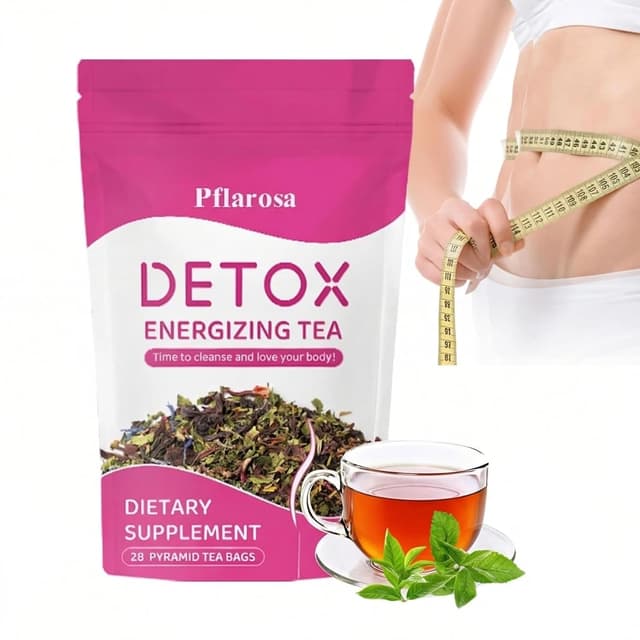 Detalle de Detox Tee zum Abnehmen – 28 Tage Kräutertee Kur mit Grüntee & Löwenzahn (vegan, ohne Zuckerzusatz)