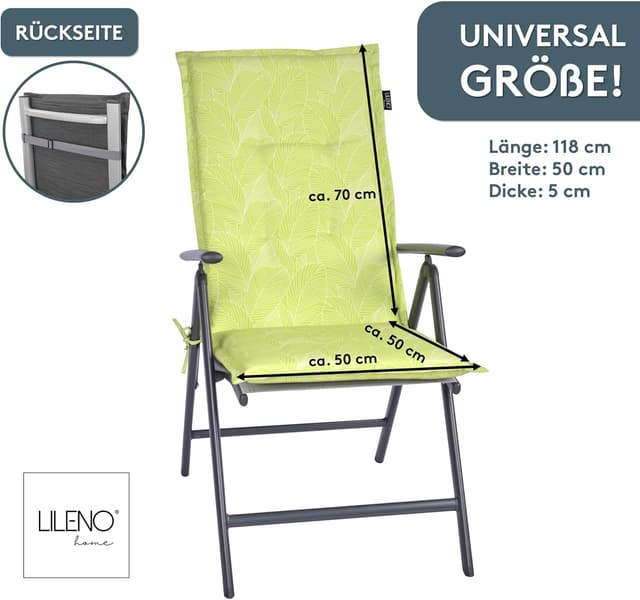 Detalle 2 de LILENO HOME Cojines para Silla de Jardín 🍃 Set de 2