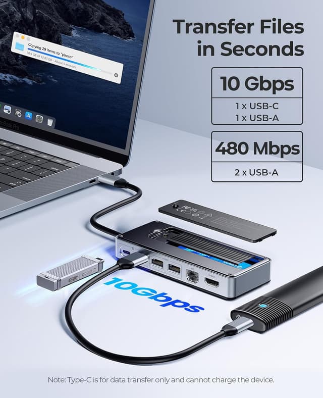 Thumbnail 6 de ORICO OM28PR station d’accueil USB-C 10Gbps