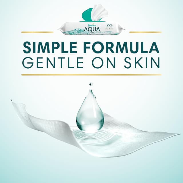 Thumbnail 5 de Pampers Aqua Pure Baby Wipes 896 Pack