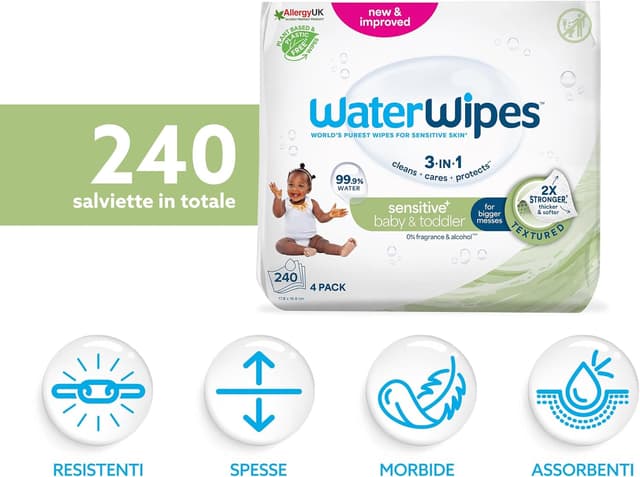 Thumbnail 1 de WaterWipes Sensitive+ salviettine 240 pezzi