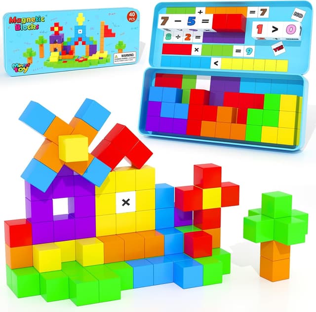 Detalle de Minecftoy Magnetic Blocks Mini Travel Essentials Set