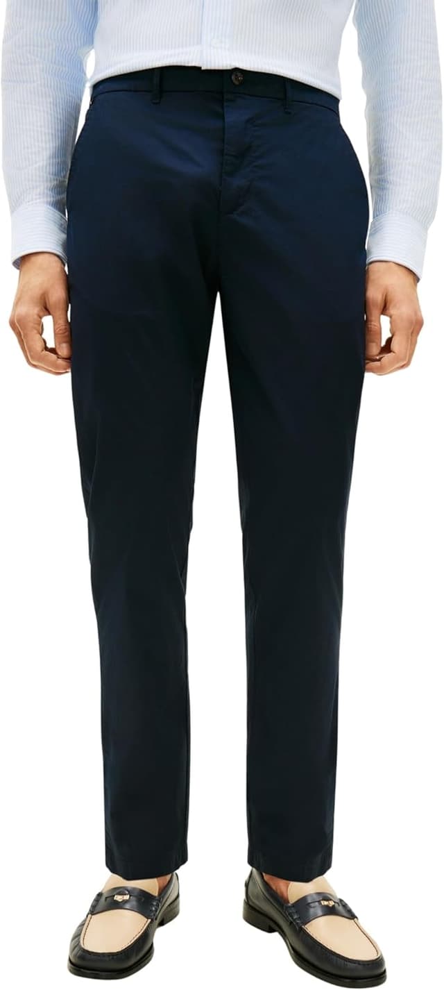 Detalle 2 de Tommy Hilfiger Harlem Half Elast Poplin (MW0MW42341) – Pantaloni chino uomo