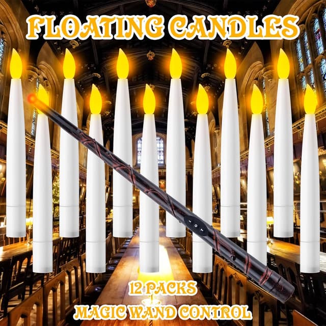 Thumbnail 1 de EXTSUD Juego de 12 velas LED flotantes con mando remoto 🕯️