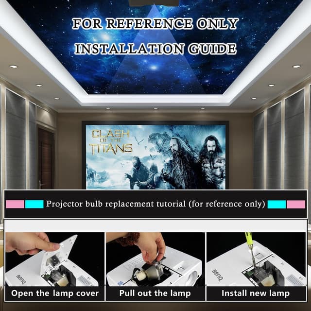 Detalle 1 de iReijomoi BL-FU190E / BL-FU240A replacement projector lamp with housing for Optoma HD series