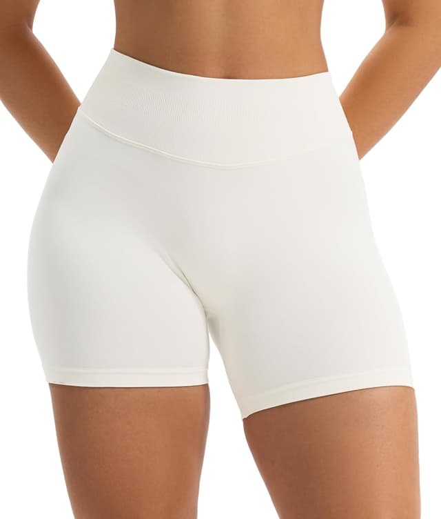 Detalle 2 de JOYSPELS Women’s Seamless Gym Shorts – High Waist Scrunch Ruched Booty Shorts