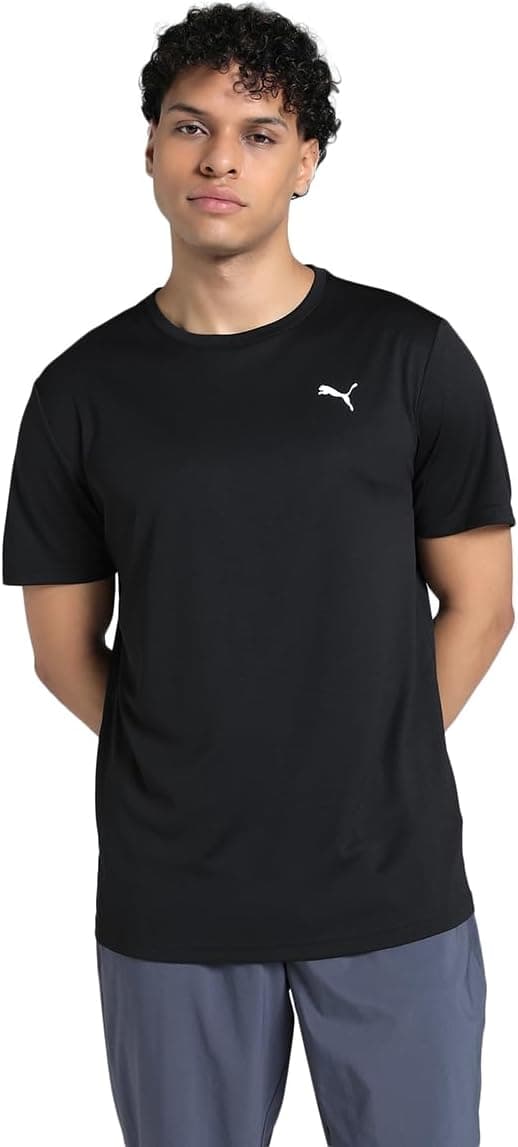 Detalle de PUMA M Tad Essential Poly Texture Tee – T-shirt mixte à coupe classique (lot de 1)