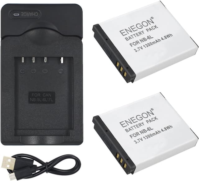 Imagen de ENEGON Kit batterie 2 pacchi per Canon NB-6L per fotocamere en OfertitasTOP