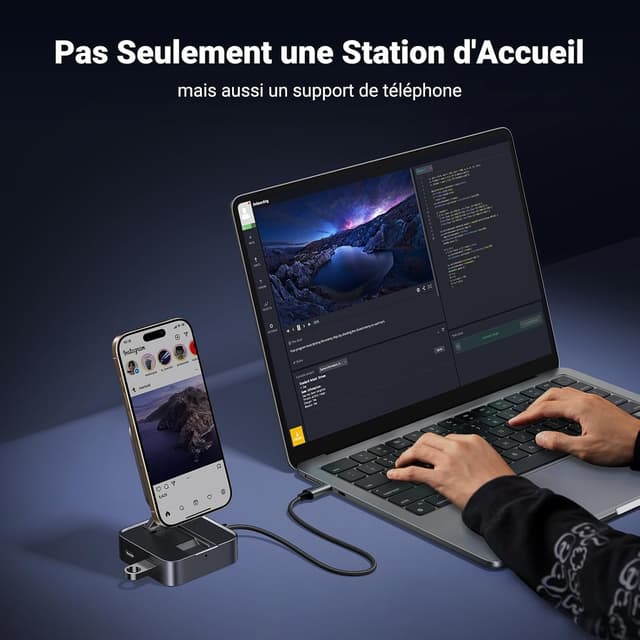 Thumbnail 3 de UGREEN Support Magnétique Téléphone USB C HDMI 4K