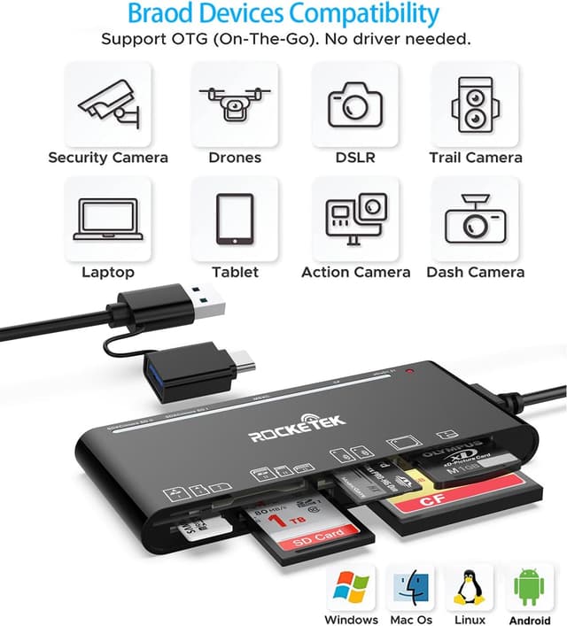 Detalle 2 de USB-C USB 3.0 Multi-Kartenleser 7-in-1