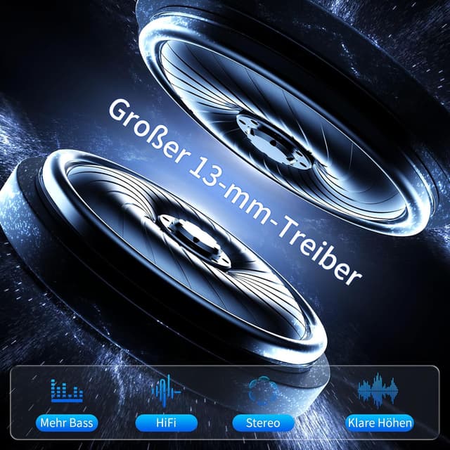 Detalle 2 de EXZHIG Bluetooth In Ear Kopfhörer 6 Mikrofone ENC 48 Std