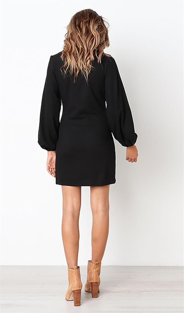 Detalle 2 de PRETTYGARDEN Lantern Sleeve Short Dress