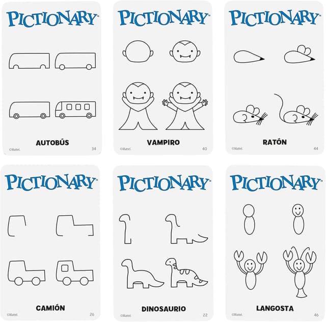 Thumbnail 4 de Mattel Games Pictionary Juego de mesa familiar 🎮 para niños y adultos