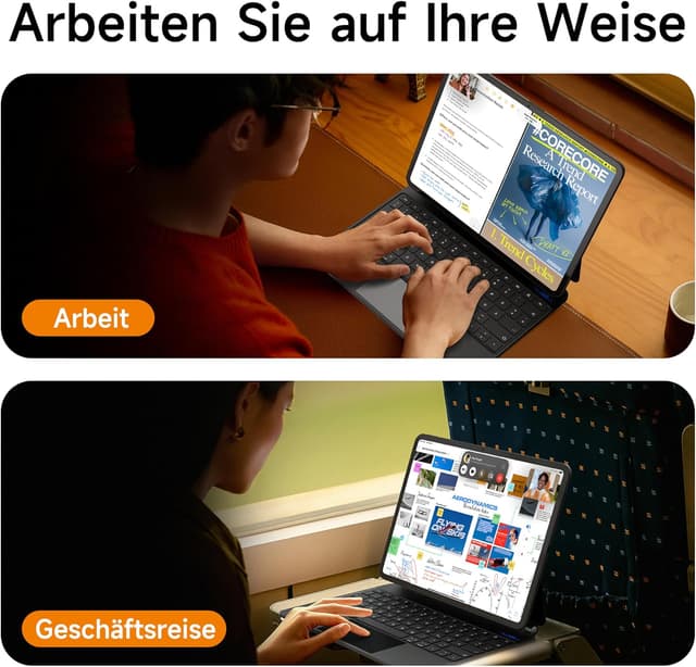 Thumbnail 4 de nimin Tastaturhülle für iPad Pro 13" QWERTZ – Multi‑Touch-Trackpad