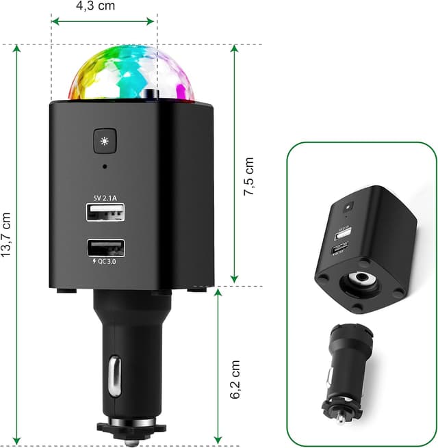 Thumbnail 1 de Technaxx TX-159 Chargeur voiture 800 mAh