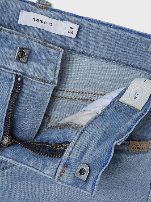 Detalle 2 de Jeans garçon Name It Nkmtheo Denim extensible – coupe extra slim