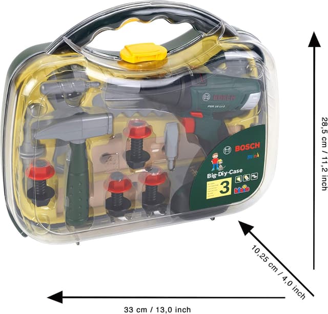 Detalle 1 de Theo Klein 8584 Valigetta con trapano avvitatore cordless e accessori da officina per bambini dai 3 anni