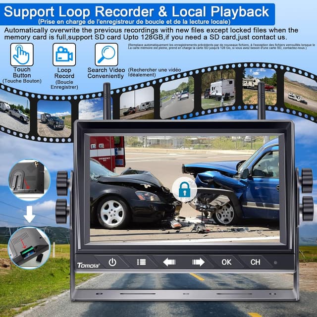 Thumbnail 4 de Tomoia Caméra de recul sans fil 7