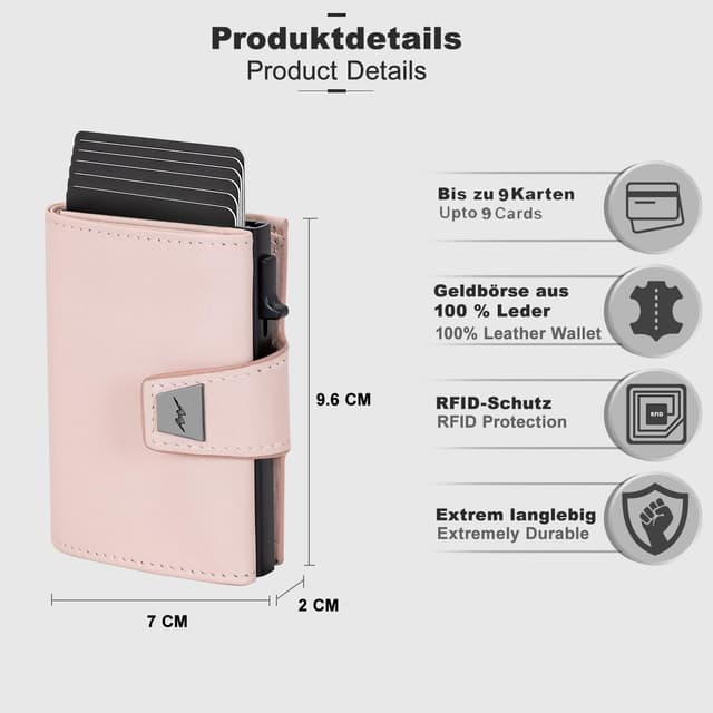 Thumbnail 4 de Marc Peter Geldbörse Herren Leder Portmonee 9,6×7×2 cm