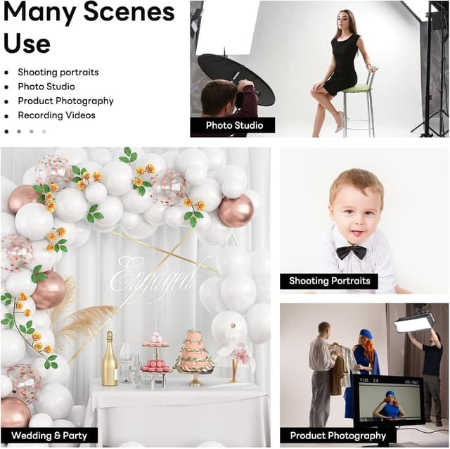 Thumbnail 6 de Heysliy 2x3M White Backdrop