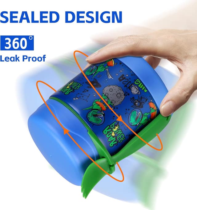 Thumbnail 3 de Blue-dinosaur 10oz Insulated Food Jar for Kids 🍱