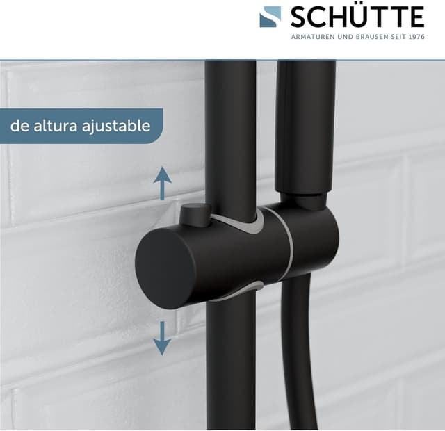 Thumbnail 3 de Schütte RAVEN Barra de Ducha con Alcachofa Ajustable y Manguera