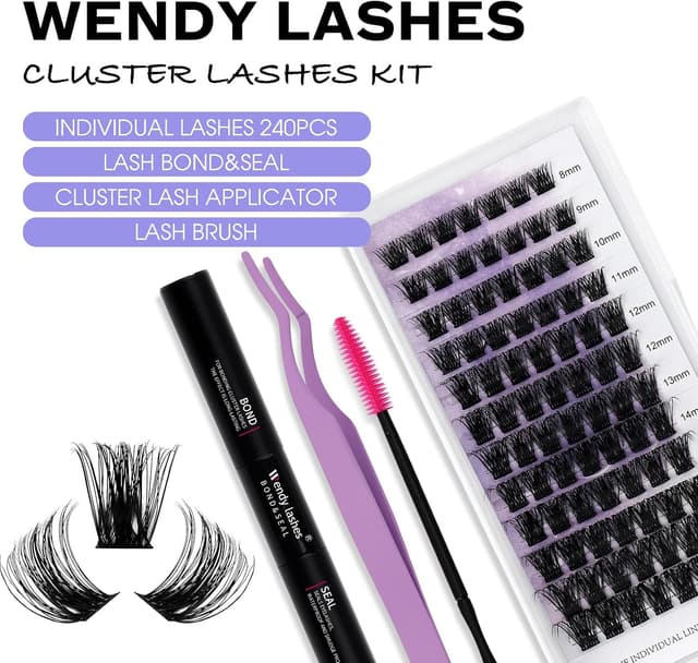 Thumbnail 5 de Kit Pestañas Postizas Individuates D Curl Cluster 8-16mm