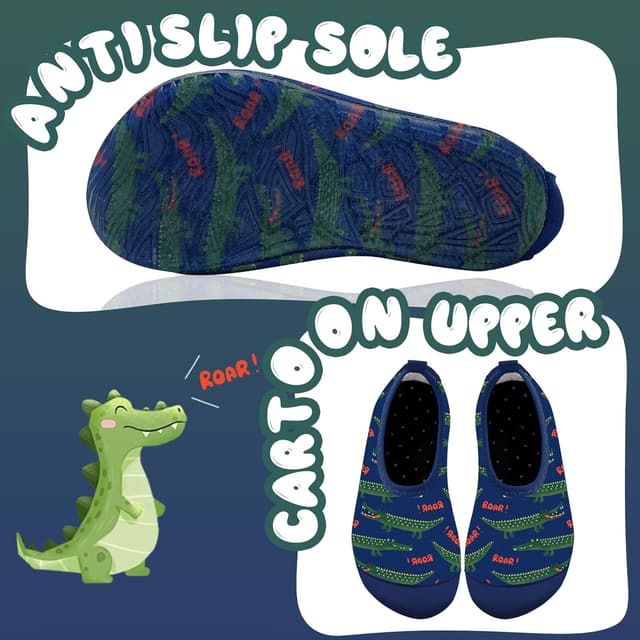 Detalle 2 de Kids Swim Water Shoes – breathable aqua socks for boys, girls, toddlers and babies (quick-dry, non-slip)