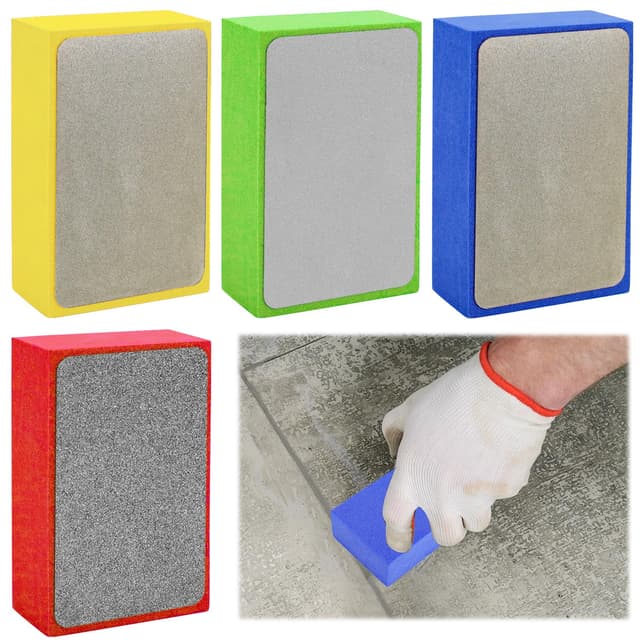 Detalle de Tyafzzn Diamant-Handpolierpads (4er-Set) für Glas- und Fliesen-Schleifen mit 60/100/200/400er Körnung