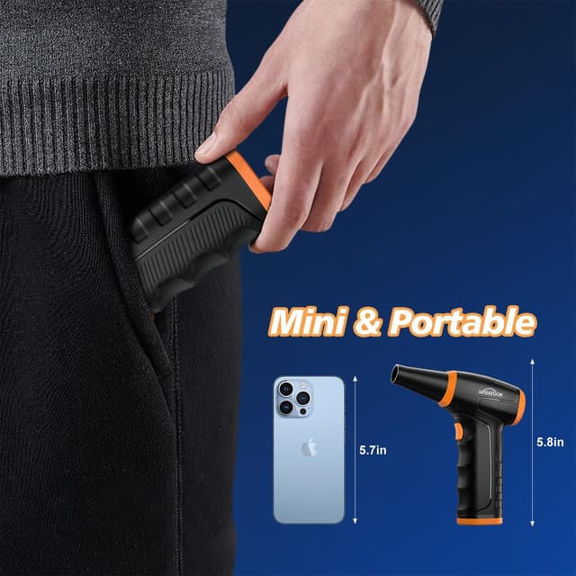 Thumbnail 6 de WHATOOK W12 mini soffiatore elettrico a aria compressa ricaricabile 3 velocità, LED e batteria 8000 mAh