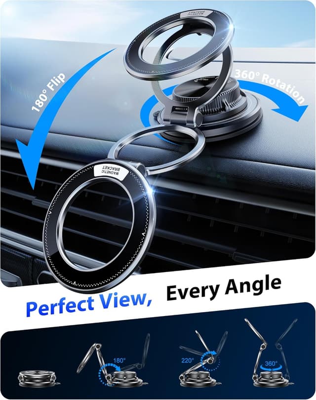 Thumbnail 5 de Glangeh All Metal Magnetic Phone Holder 360°