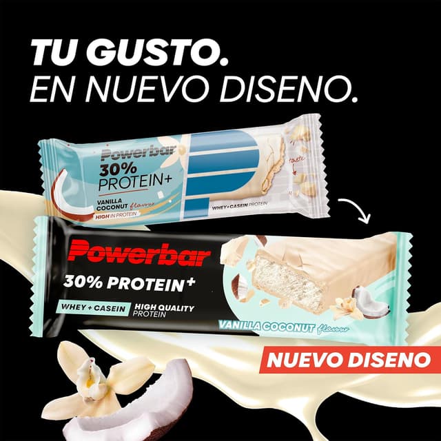 Thumbnail 1 de PowerBar Protein Plus 30% Vanilla Coconut, Pack de 15 Barras 🥥