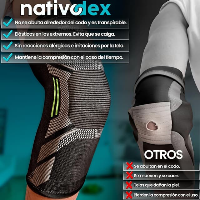 Detalle de NativoDex Codera de Compresión para Epicondilitis