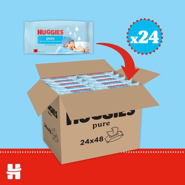 Thumbnail 1 de Huggies Pure Plastic Free Baby Wipes 1152 Pack