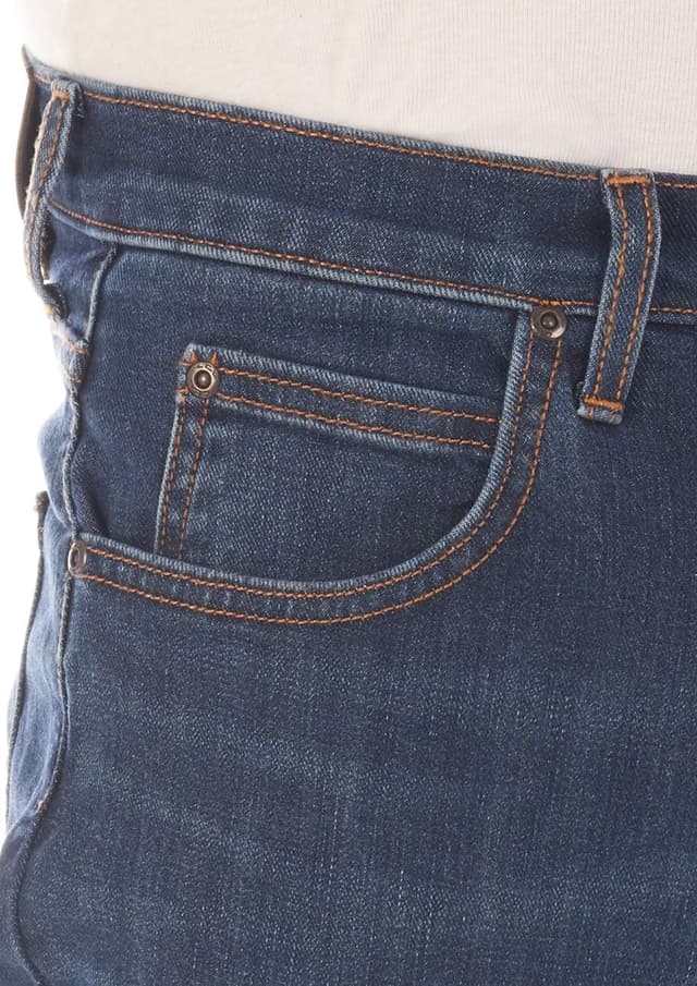 Detalle de Lee Jeans Herren Stretch Bootcut „Denver“ – Jeanshose in Denim Blau