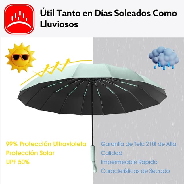 Thumbnail 3 de LENDOO Glegable 16 varillas paraguas 580 g