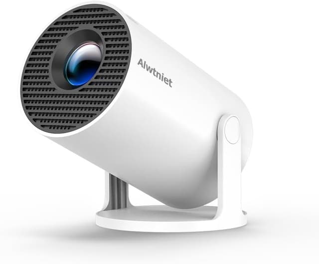 Detalle de Upgrade Beamer 4K/1080P Mini-Projektor mit Android 14, 5G-WLAN (WiFi 6), BT 5.0 und 200-ANSI-Lumen