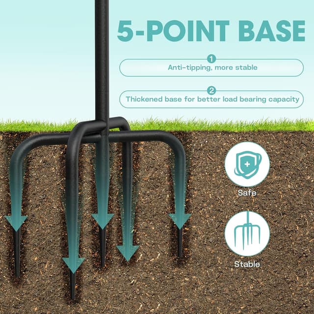 Detalle de WELDUN Vogeltränke Vogelbad 30 cm aus Metall – Futter- und Wasserschale für draußen