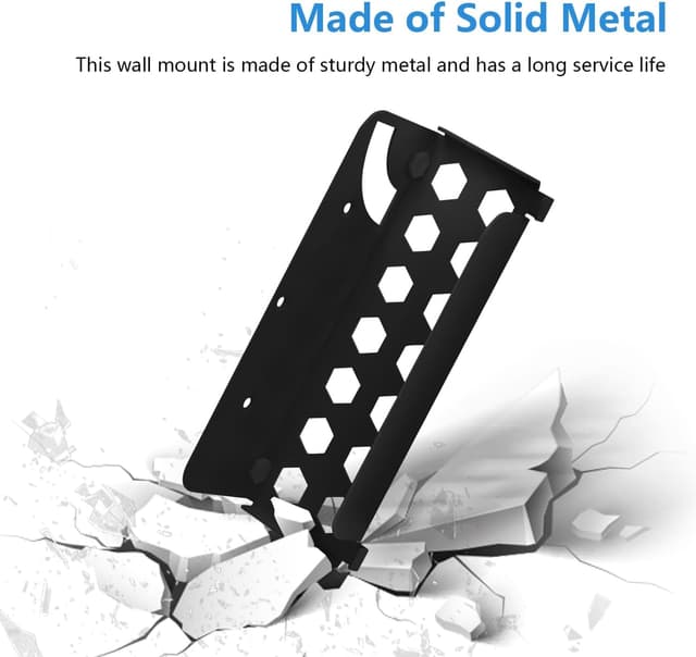 Detalle de Mcbazel Wandhalterung für Switch OLED / NS Switch (Metall) mit Joy-Con-Haken – Schwarz