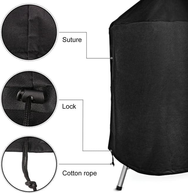 Detalle 2 de Onlyfire Kettle BBQ Cover for Weber 57cm / 22 inch Charcoal Kettle – Waterproof, UV Resistant & Breathable