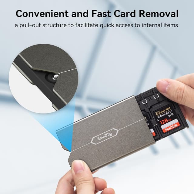 Detalle de SMALLRIG 2832B étui carte mémoire, 9 emplacements
