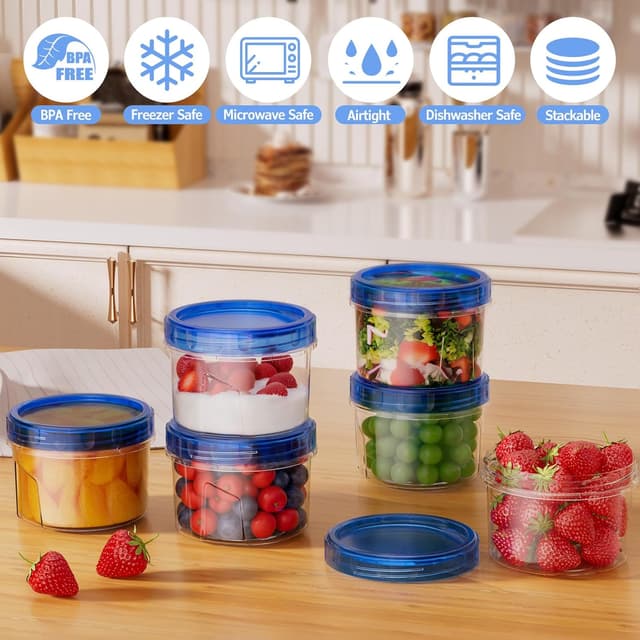 Detalle 2 de Winproper 16 oz Freezer Containers 6-Pack