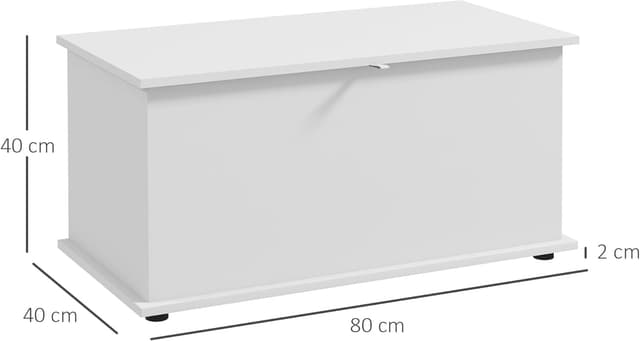 Detalle de HOMCOM Banc Coffre de rangement 80 x 40