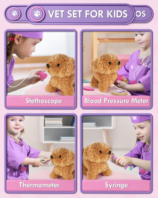 Thumbnail 1 de Doctors Set for Kids Wooden Vet Kit 21pc